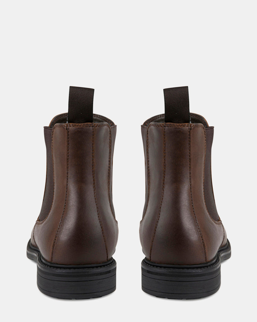 CRIMSON2 BROWN LEATHER - Men's Shoes - Steve Madden Canada