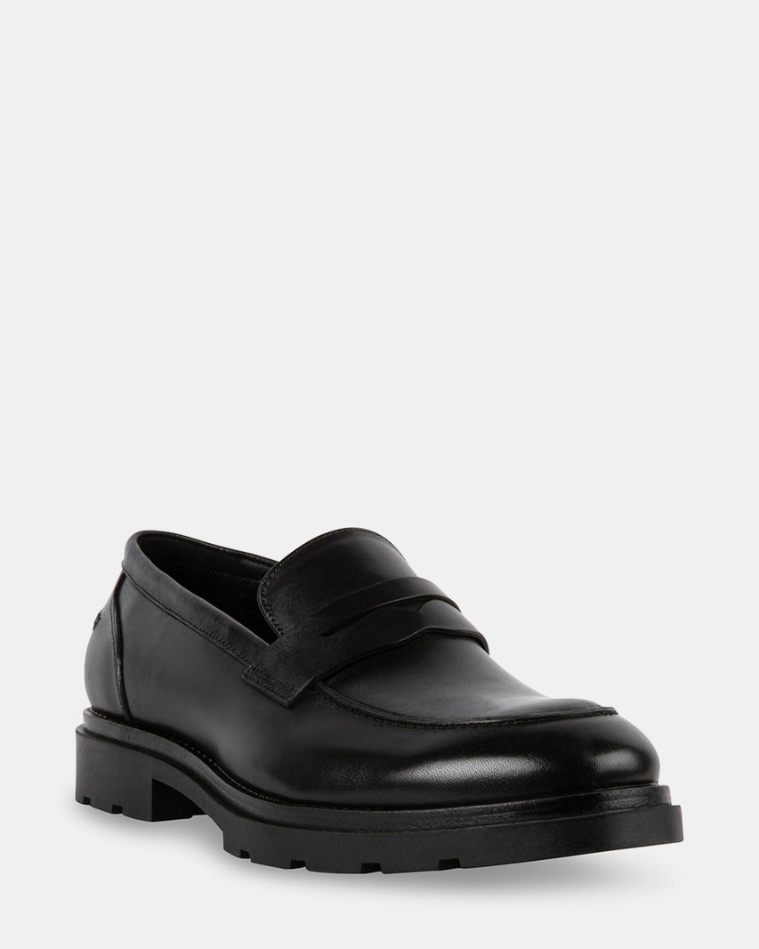 DACKK BLACK LEATHER - Men's Shoes - Steve Madden Canada