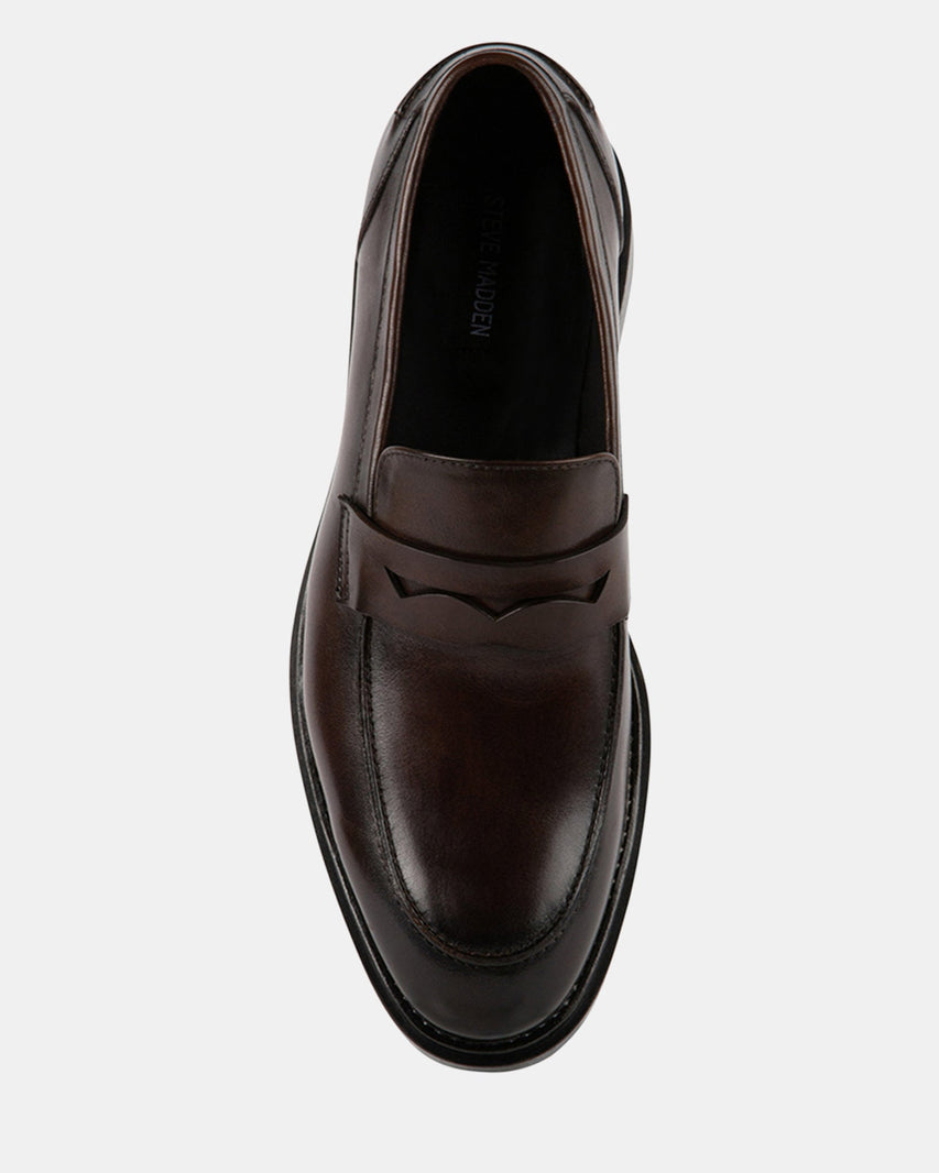 DACKK BROWN LEATHER - Men's Shoes - Steve Madden Canada