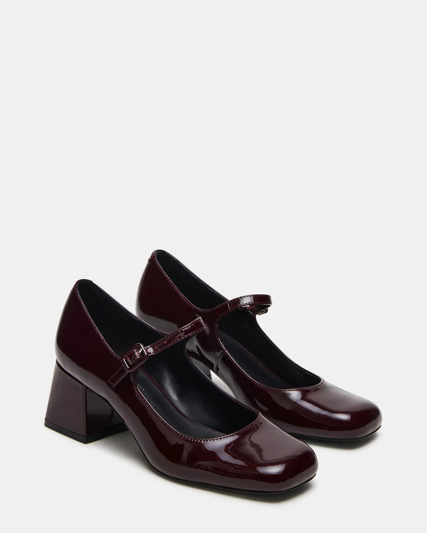 DARCEY BURGUNDY PATENT - Women's Shoes - Steve Madden Canada
