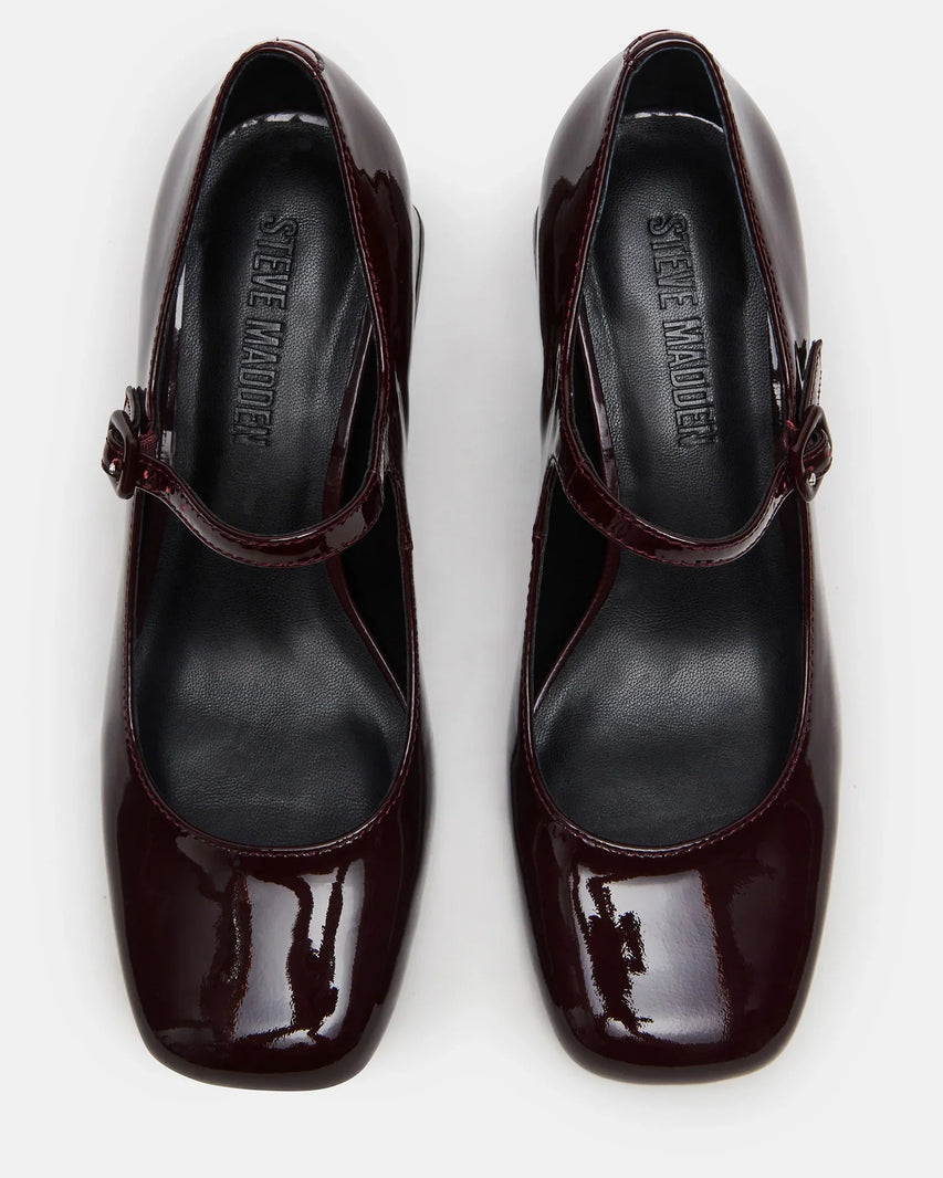 DARCEY BURGUNDY PATENT - Women's Shoes - Steve Madden Canada