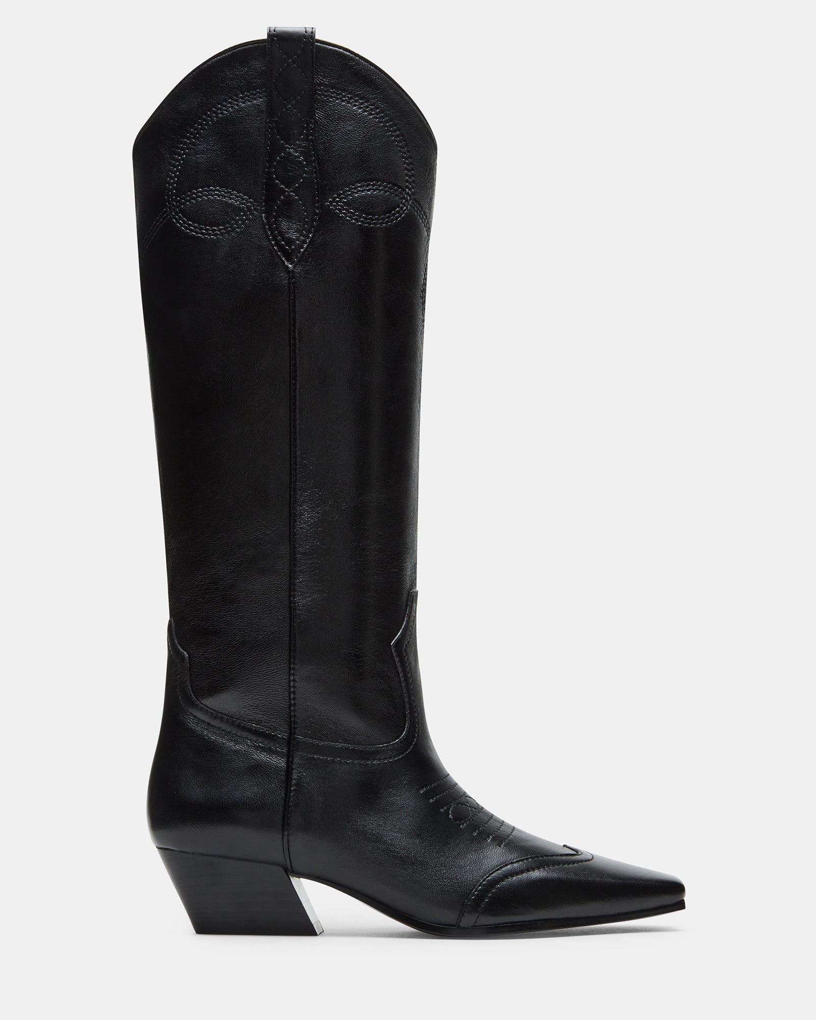 DOLLIE BLACK LEATHER - Women's Shoes - Steve Madden Canada