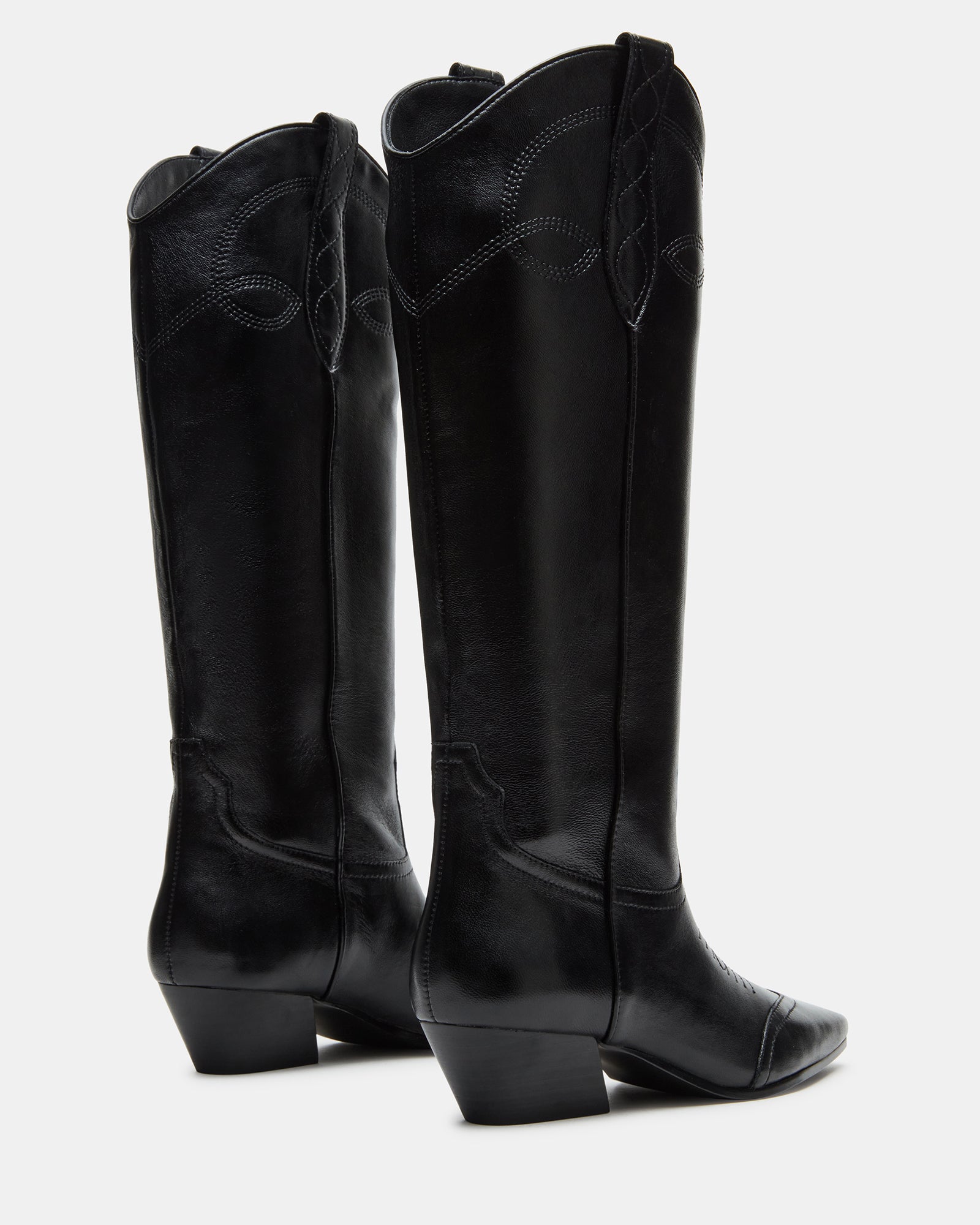 DOLLIE BLACK LEATHER - Women's Shoes - Steve Madden Canada