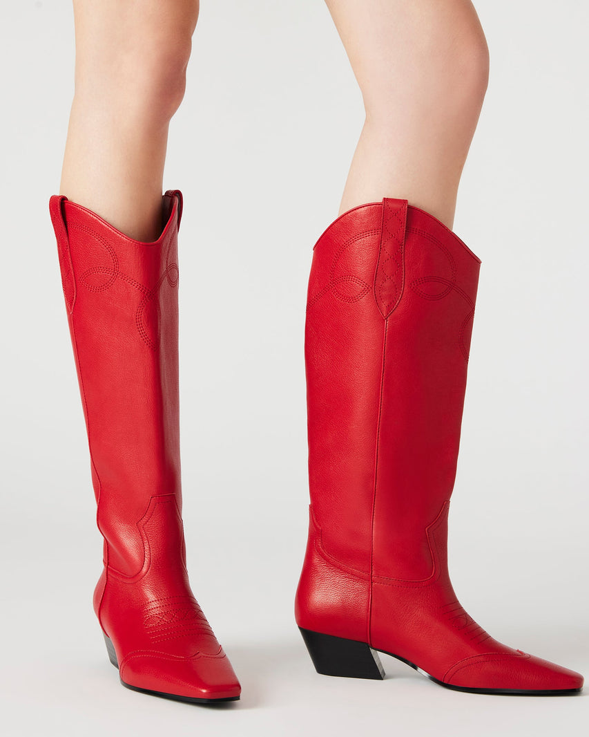 DOLLIE RED LEATHER - Women's Shoes - Steve Madden Canada