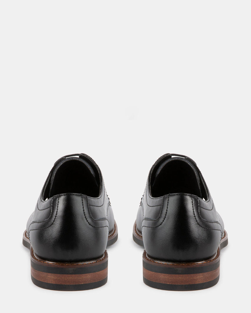 EDWARDS BLACK LEATHER - Men's Shoes - Steve Madden Canada