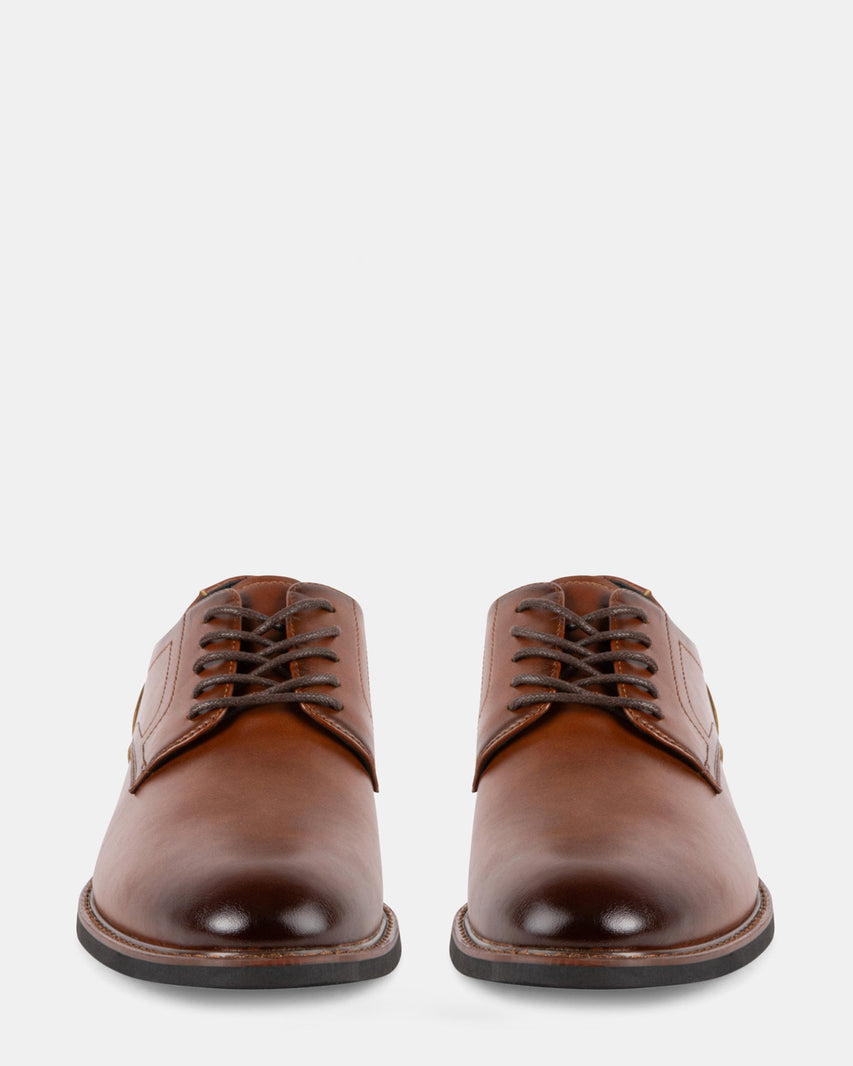 EDWARDS COGNAC LEATHER - Men's Shoes - Steve Madden Canada