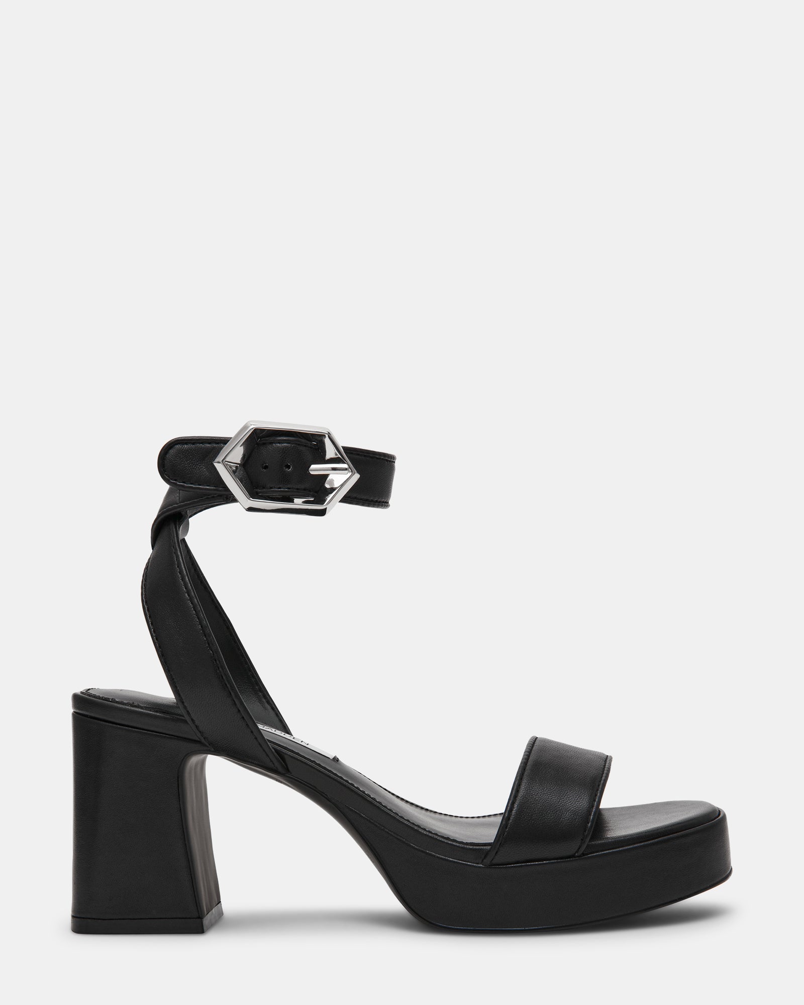 ELIDA BLACK LEATHER - Women's Shoes - Steve Madden Canada