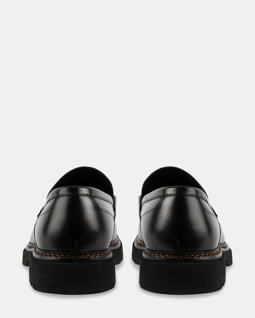 ELISIO BLACK LEATHER - Men's Shoes - Steve Madden Canada