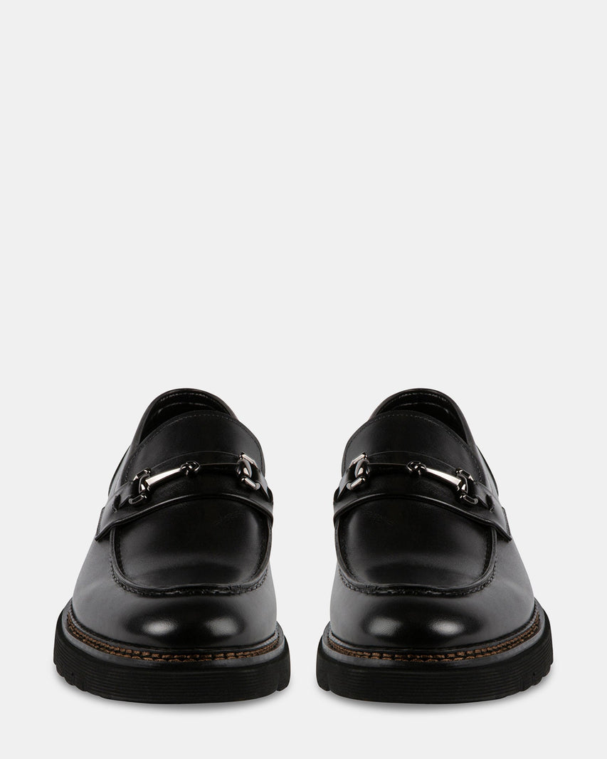 ELISIO BLACK LEATHER - Men's Shoes - Steve Madden Canada