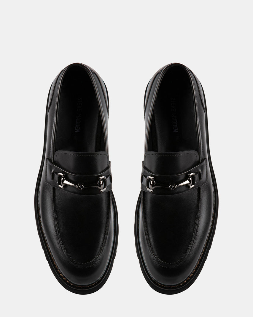 ELISIO BLACK LEATHER - Men's Shoes - Steve Madden Canada