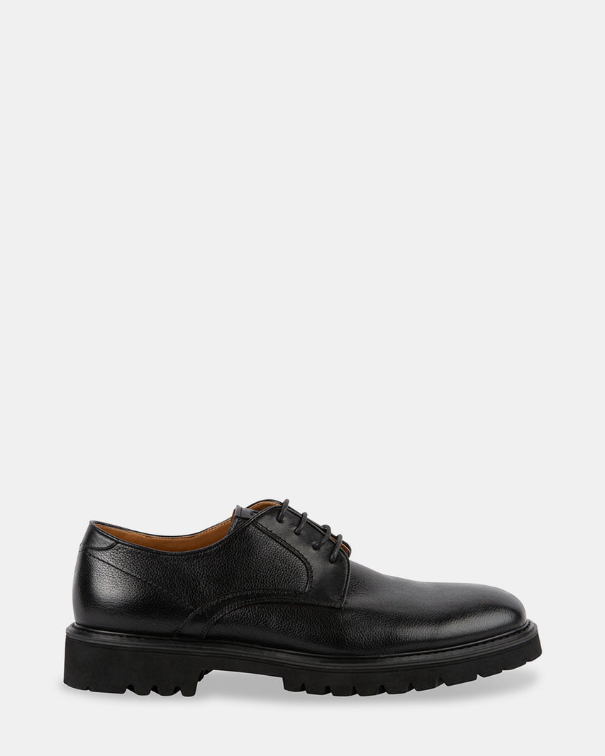 EMMERIC BLACK LEATHER - Men's Shoes - Steve Madden Canada