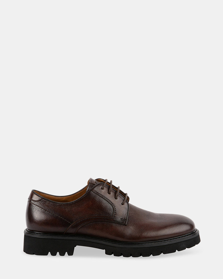 EMMERIC BROWN LEATHER - Men's Shoes - Steve Madden Canada