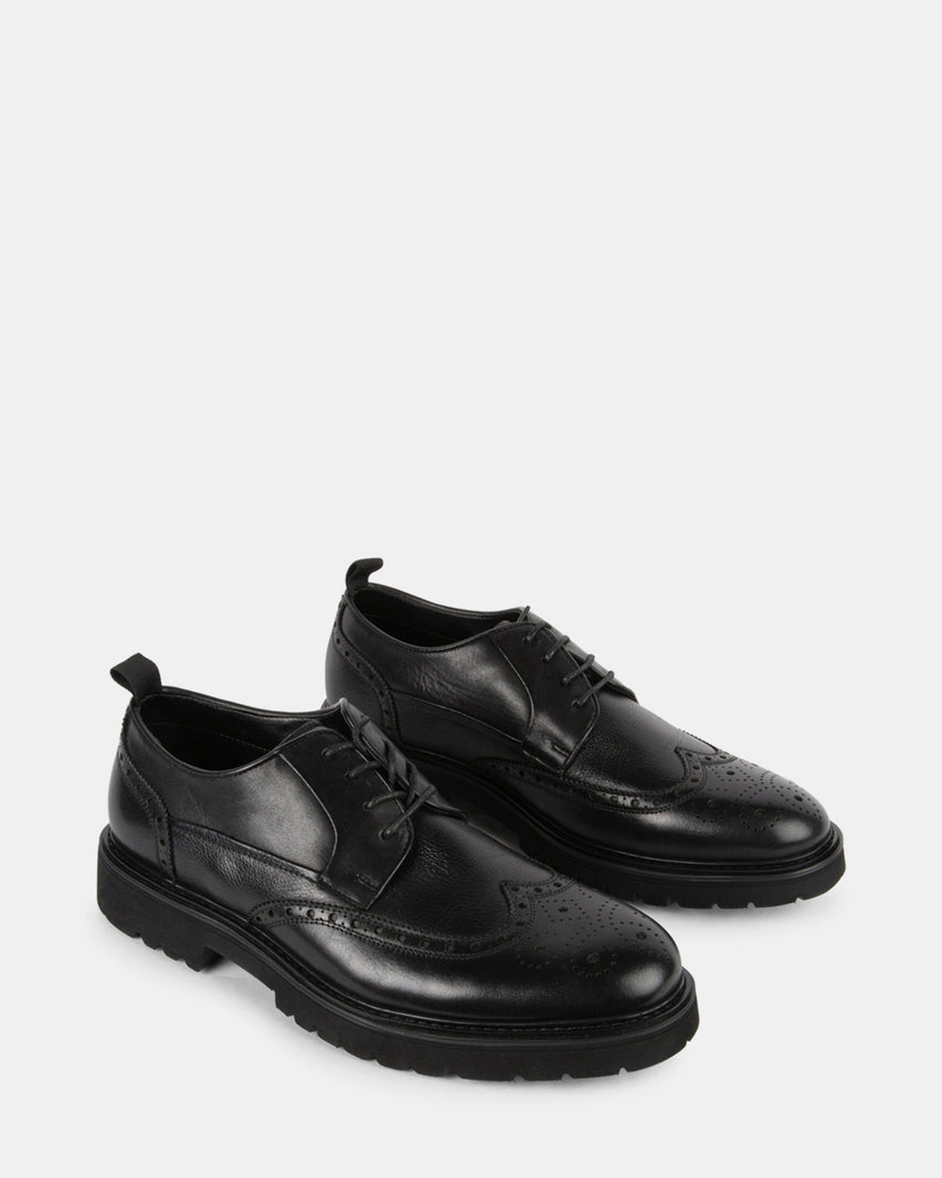 EMMULATE BLACK LEATHER - Men's Shoes - Steve Madden Canada