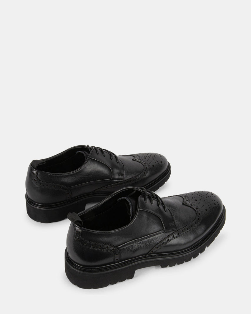 EMMULATE BLACK LEATHER - Men's Shoes - Steve Madden Canada