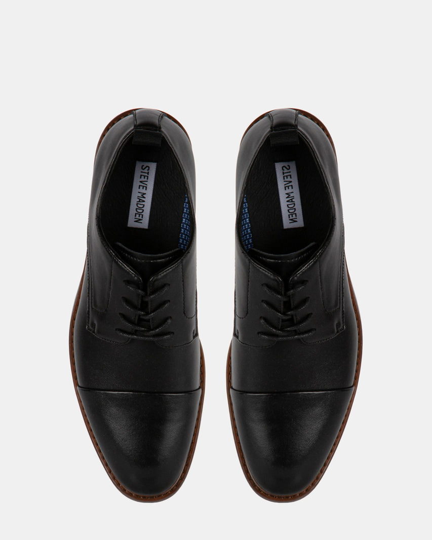 EVOLUTE BLACK LEATHER - Men's Shoes - Steve Madden Canada