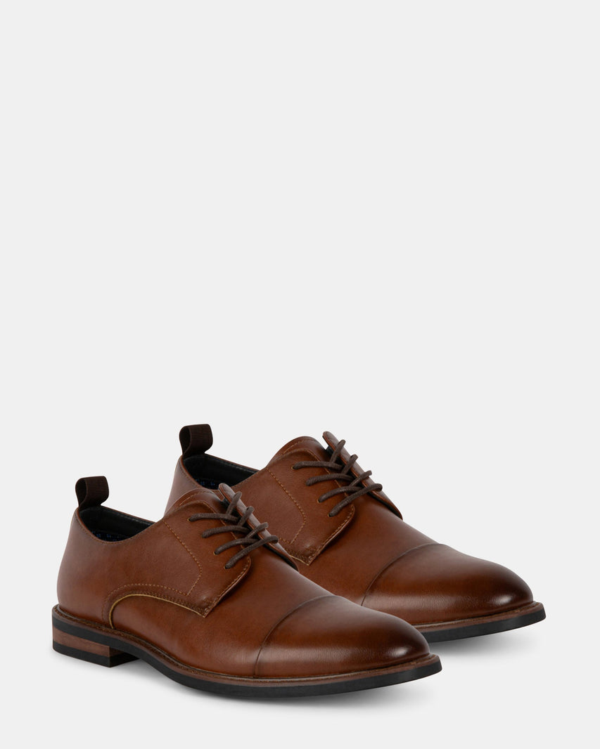 EVOLUTE COGNAC LEATHER - Men's Shoes - Steve Madden Canada