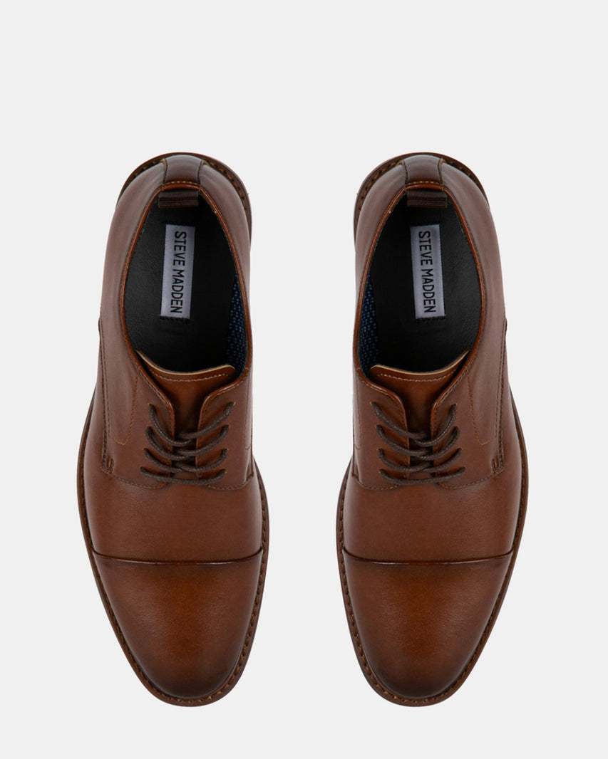 EVOLUTE COGNAC LEATHER - Men's Shoes - Steve Madden Canada