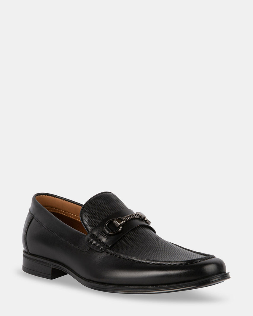 GEDDION BLACK LEATHER - Men's Shoes - Steve Madden Canada