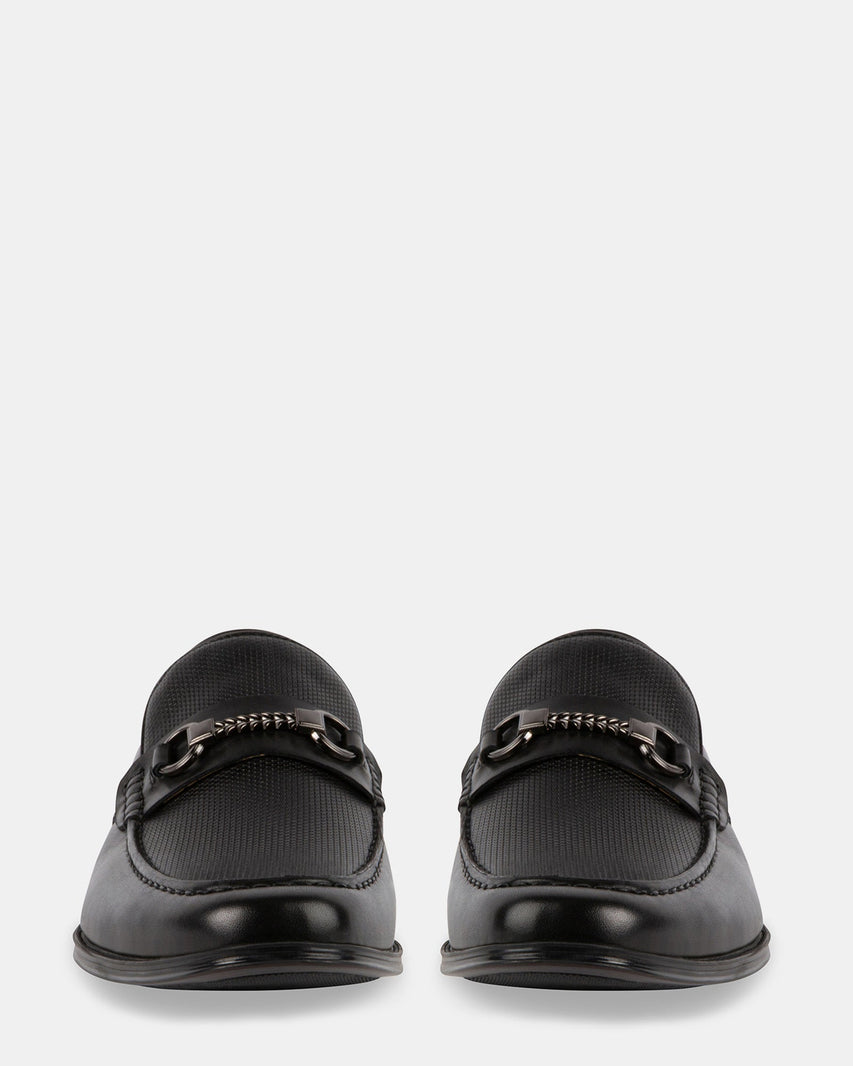 GEDDION BLACK LEATHER - Men's Shoes - Steve Madden Canada