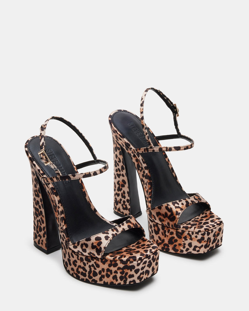 GEMINI LEOPARD SATIN - Women's Shoes - Steve Madden Canada