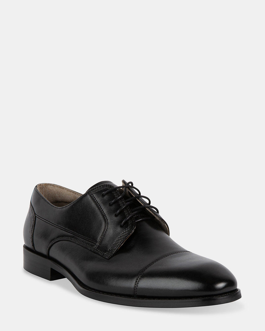 GERALDO BLACK LEATHER - Men's Shoes - Steve Madden Canada