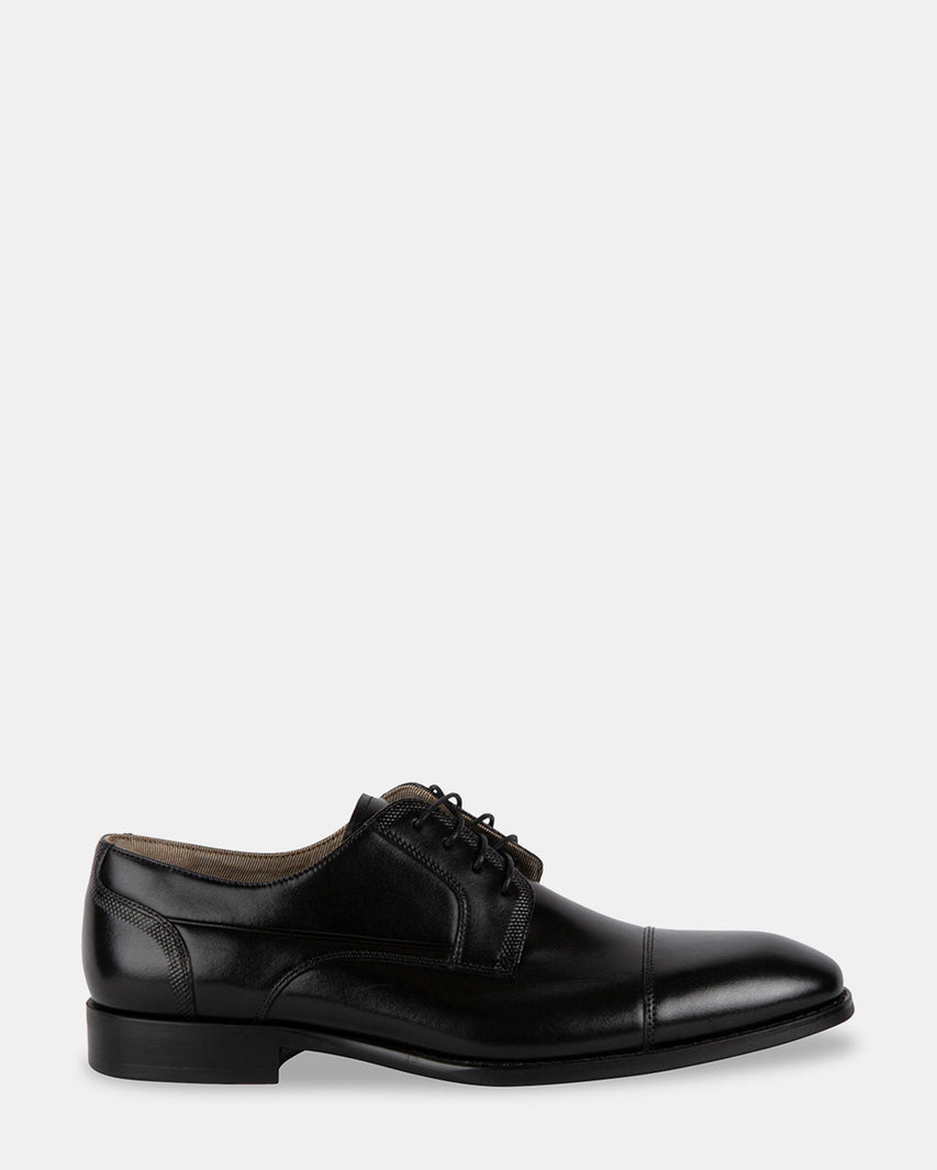 GERALDO BLACK LEATHER - Men's Shoes - Steve Madden Canada