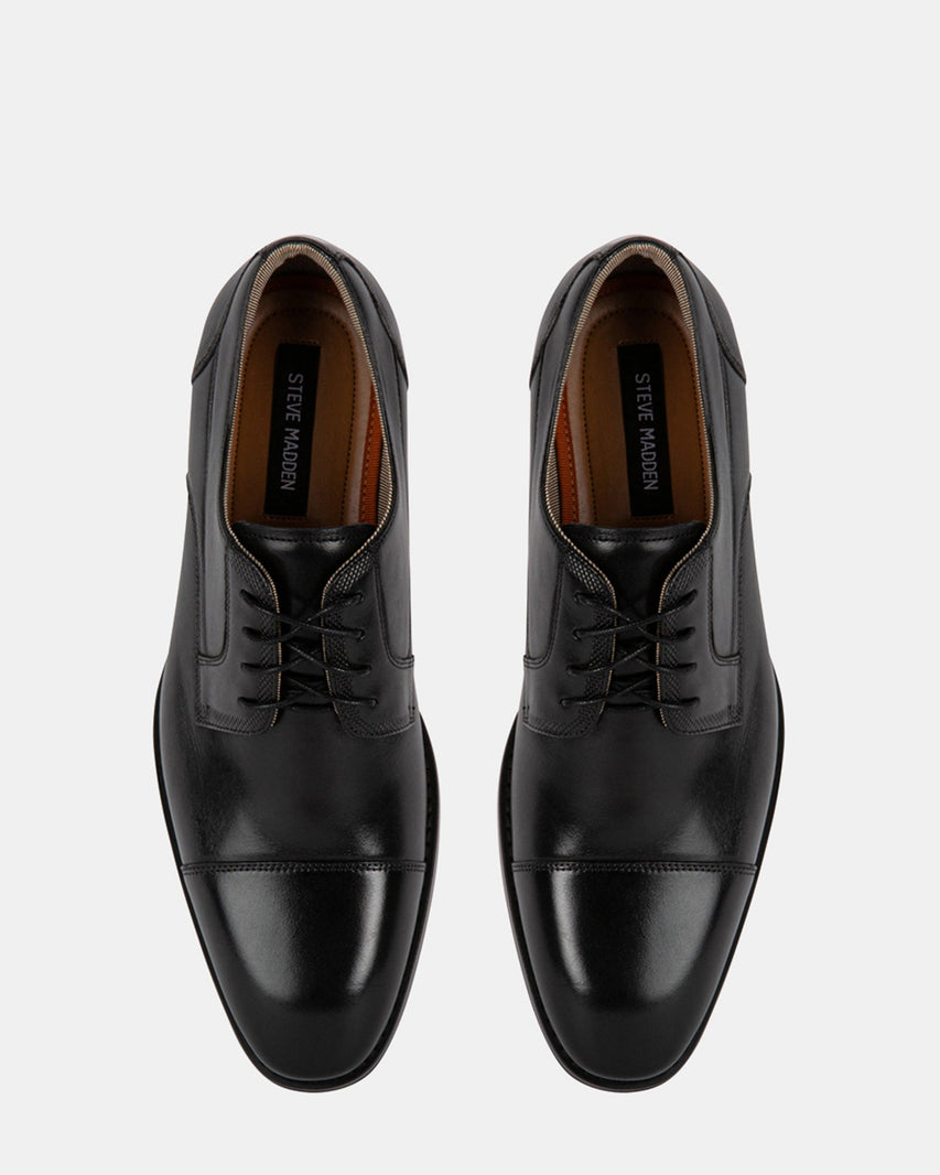GERALDO BLACK LEATHER - Men's Shoes - Steve Madden Canada