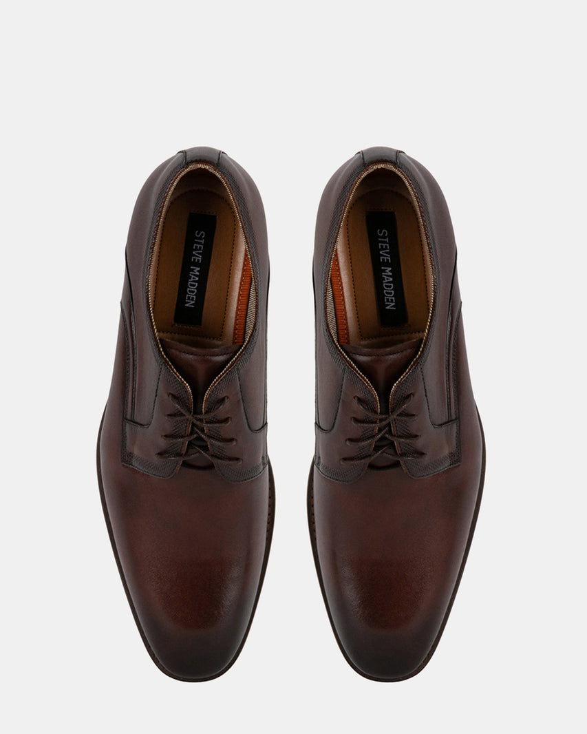 GIANNO BROWN LEATHER - Men's Shoes - Steve Madden Canada