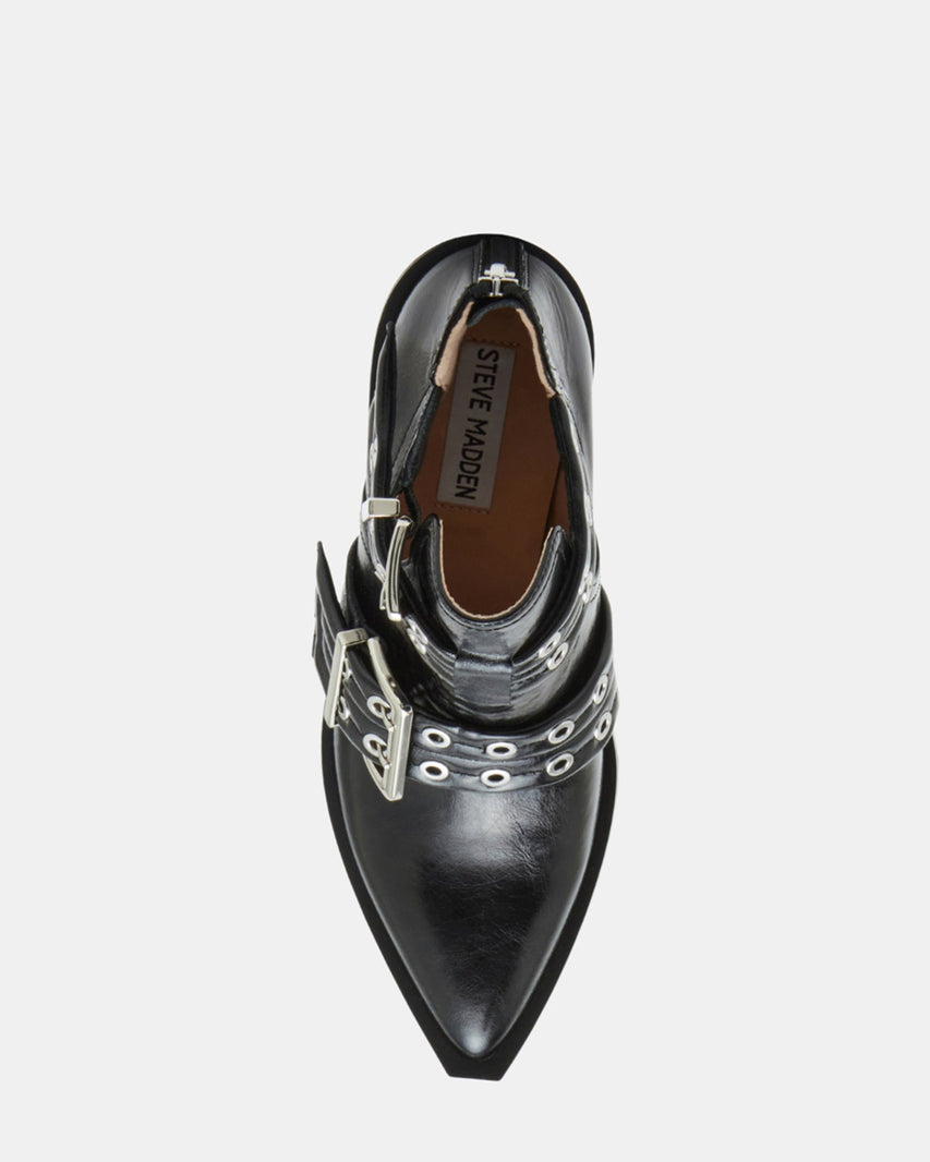 GRAZIA BLACK LEATHER - Women's Shoes - Steve Madden Canada