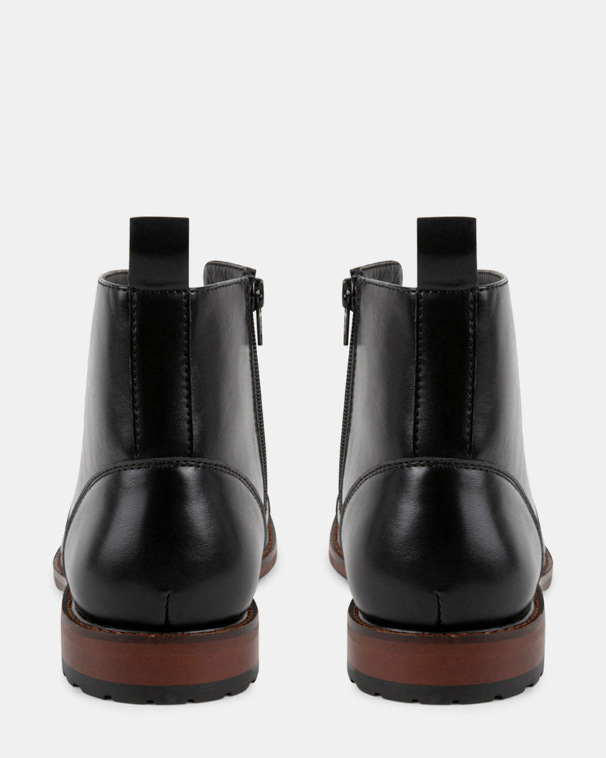 HARRYY BLACK LEATHER - Men's Shoes - Steve Madden Canada