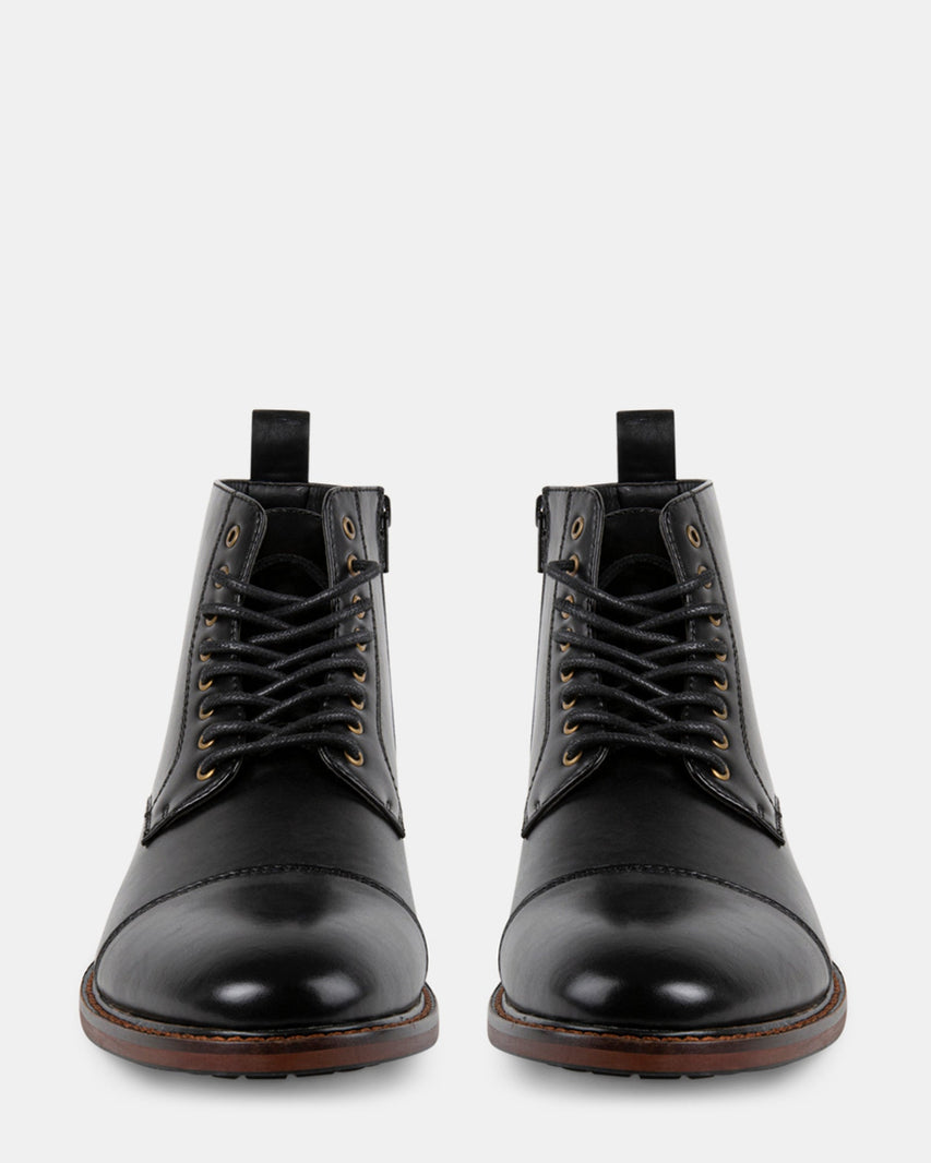 HARRYY BLACK LEATHER - Men's Shoes - Steve Madden Canada
