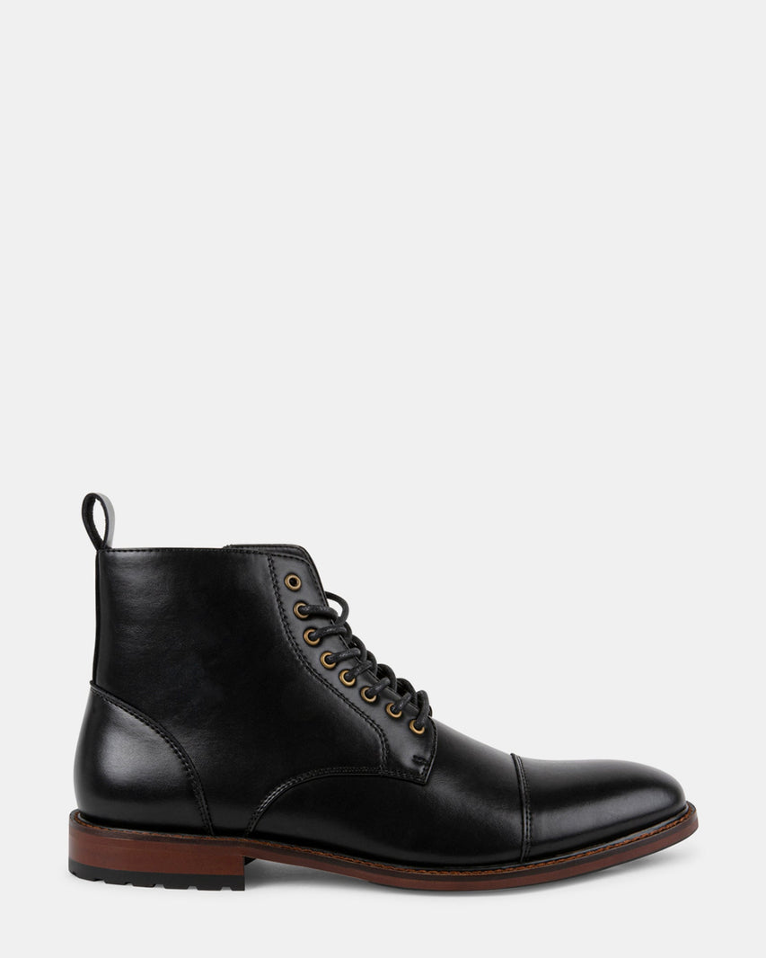 HARRYY BLACK LEATHER - Men's Shoes - Steve Madden Canada