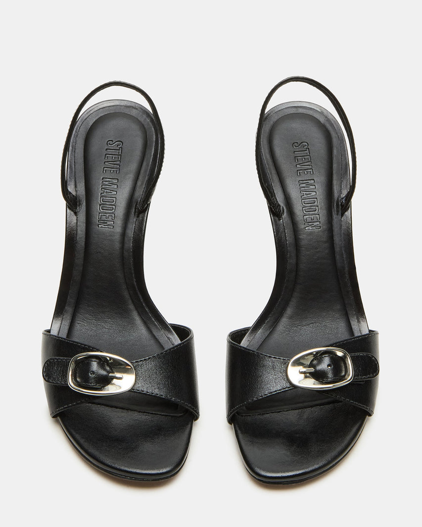 HENRIETTA BLACK LEATHER - Women's Shoes - Steve Madden Canada