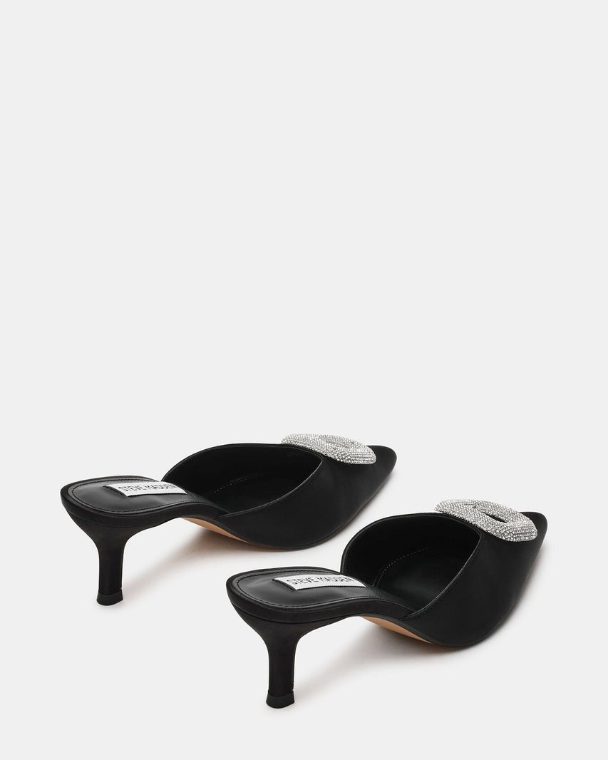 INTIMIDATE BLACK SATIN - Women's Shoes - Steve Madden Canada