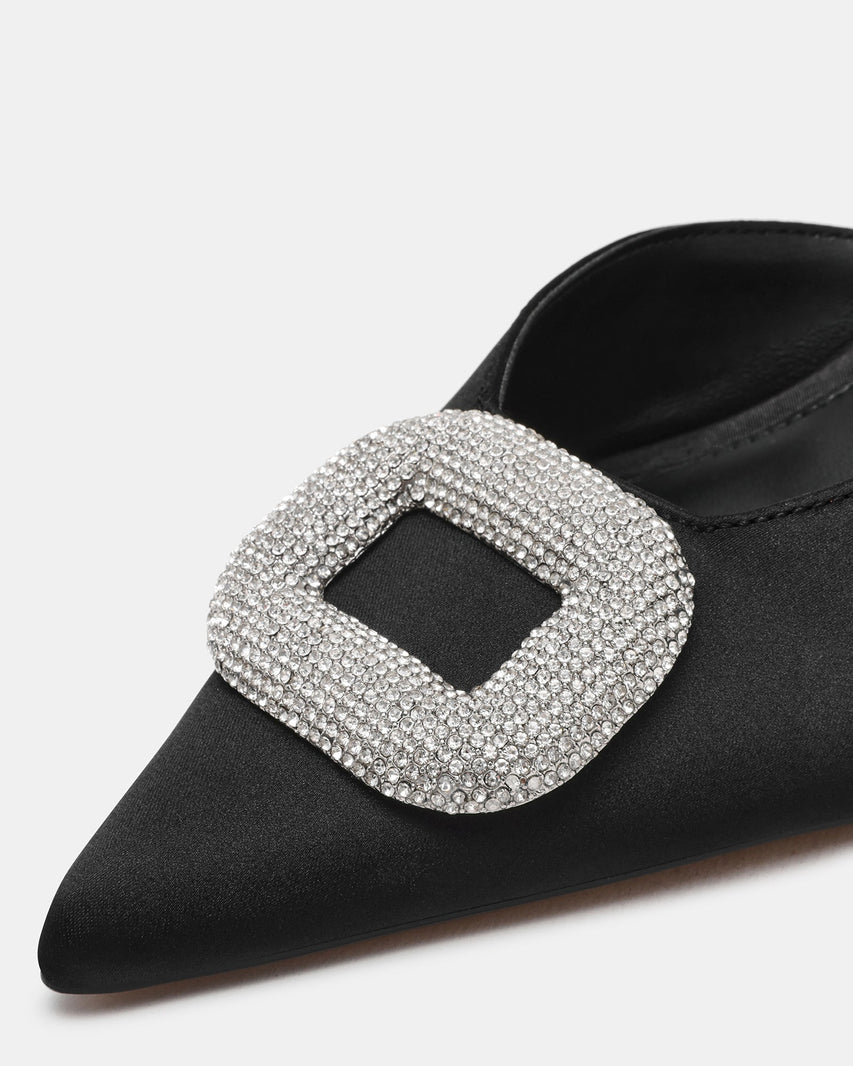 INTIMIDATE BLACK SATIN - Women's Shoes - Steve Madden Canada