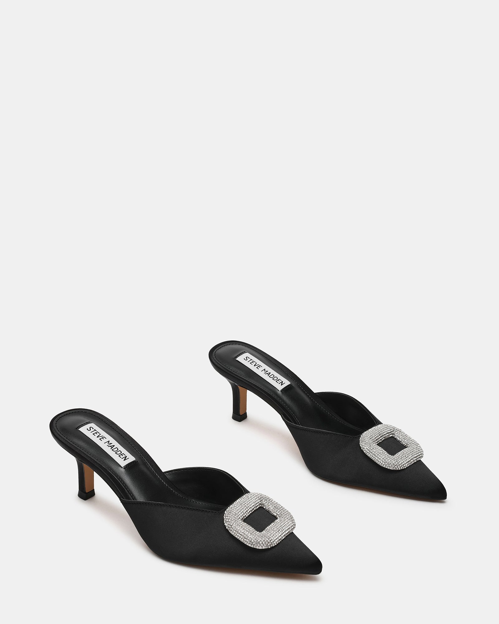 INTIMIDATE BLACK SATIN - Women's Shoes - Steve Madden Canada