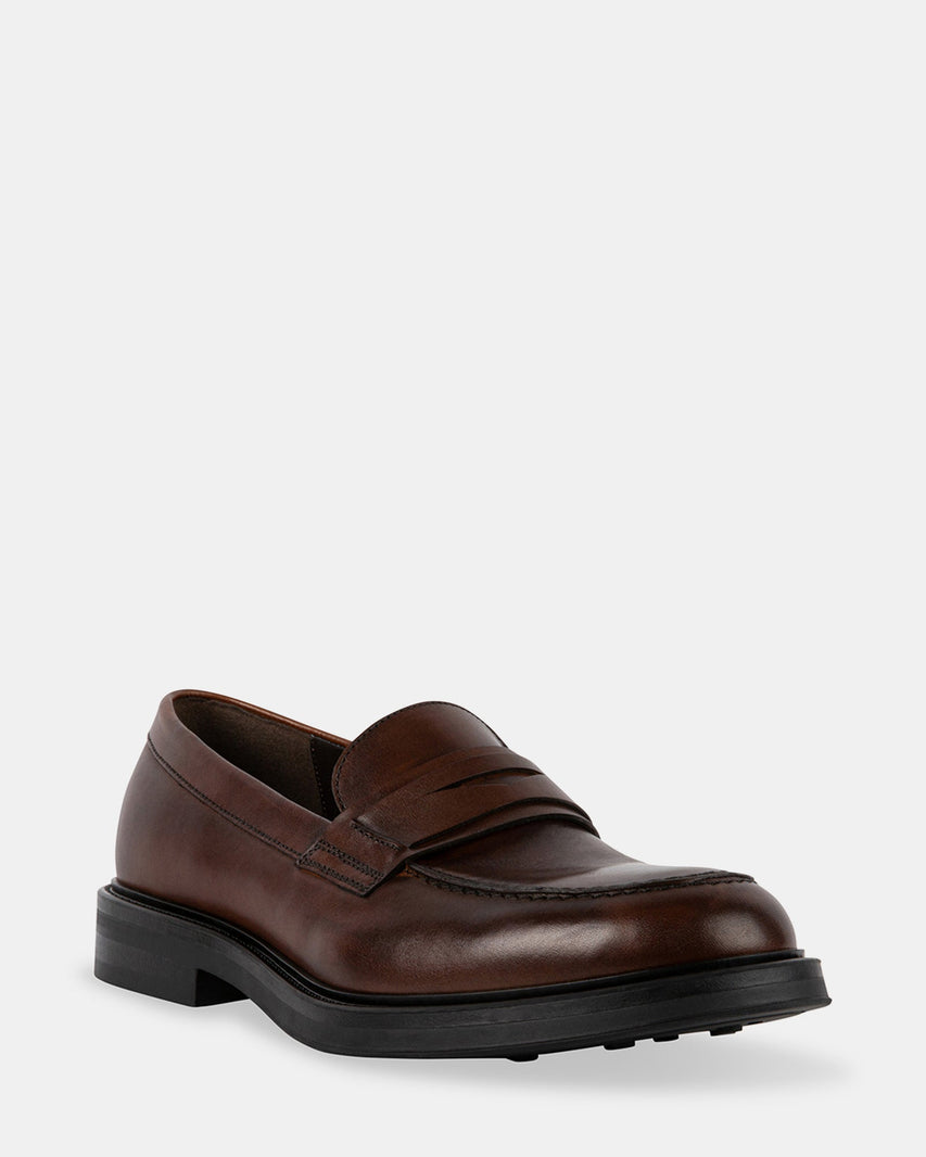 ISADOR BROWN LEATHER - Men's Shoes - Steve Madden Canada