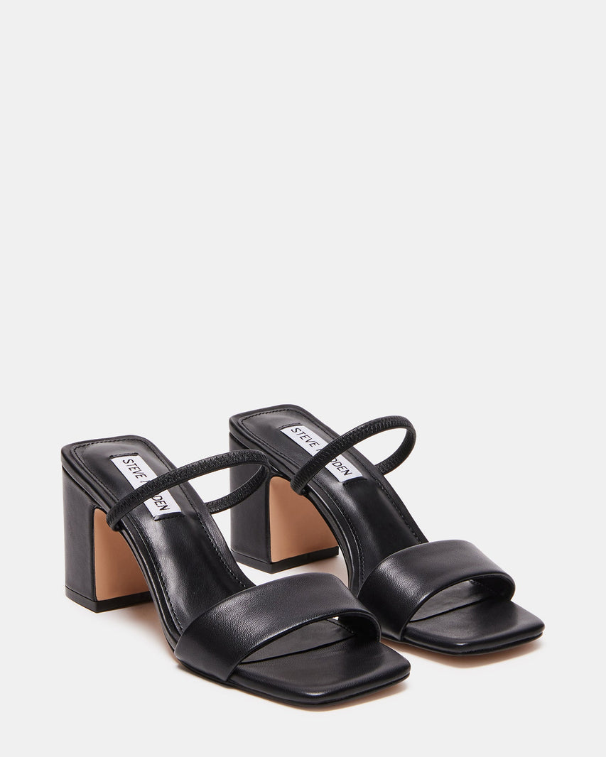 JADEN BLACK LEATHER - Women's Shoes - Steve Madden Canada