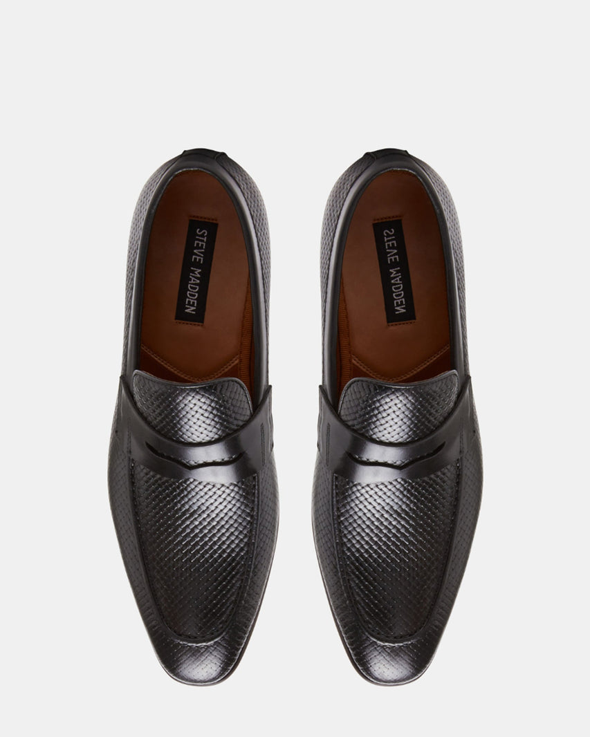 JAMONE BLACK LEATHER - Men's Shoes - Steve Madden Canada