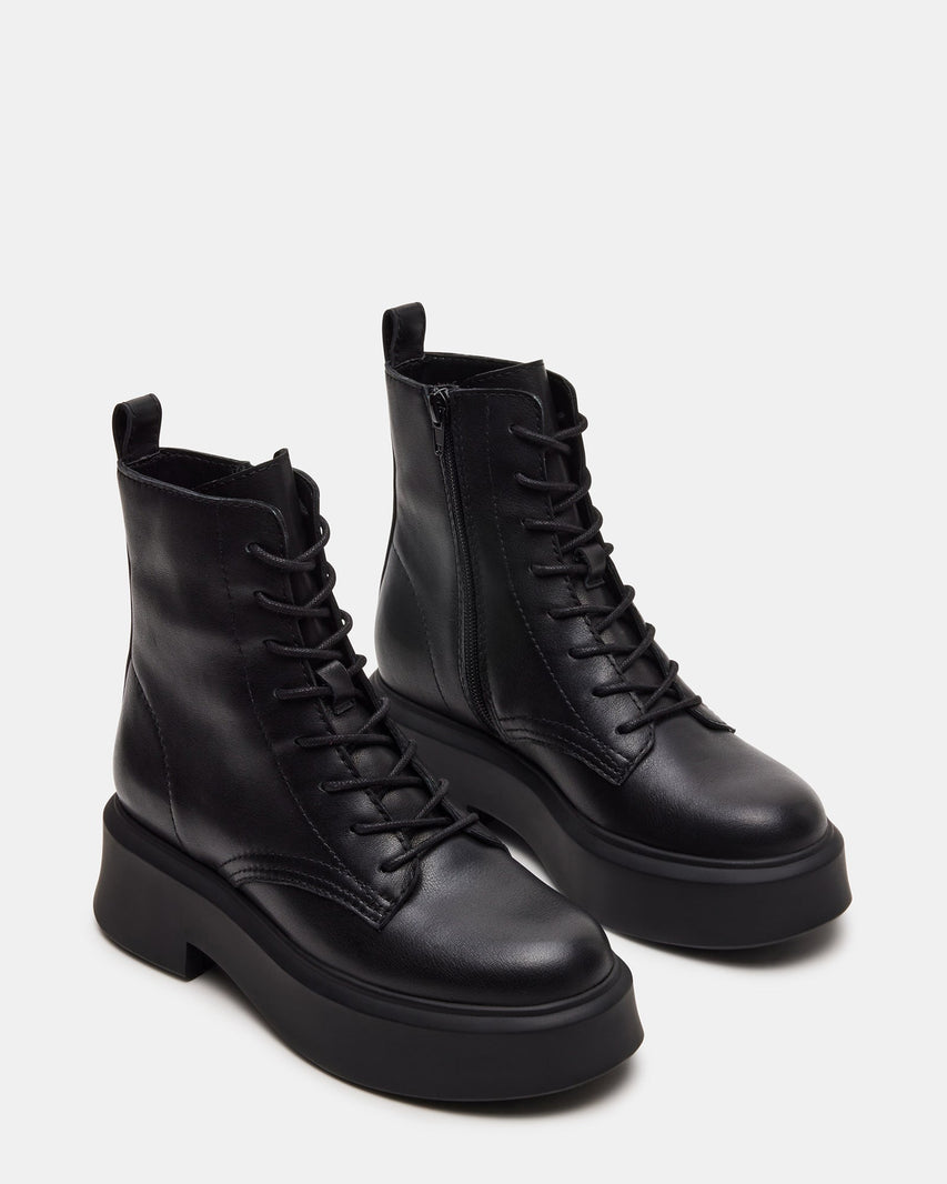 JAZMIN BLACK LEATHER - Women's Shoes - Steve Madden Canada