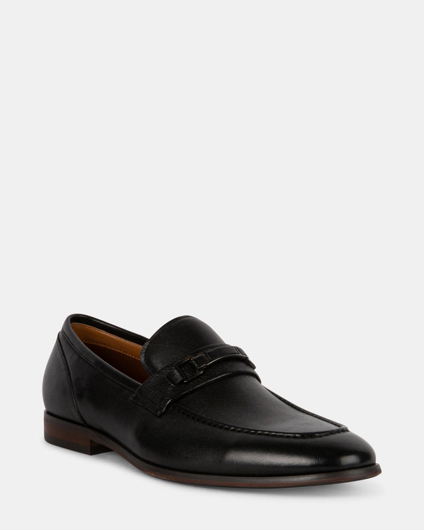 JAZPER BLACK LEATHER - Men's Shoes - Steve Madden Canada