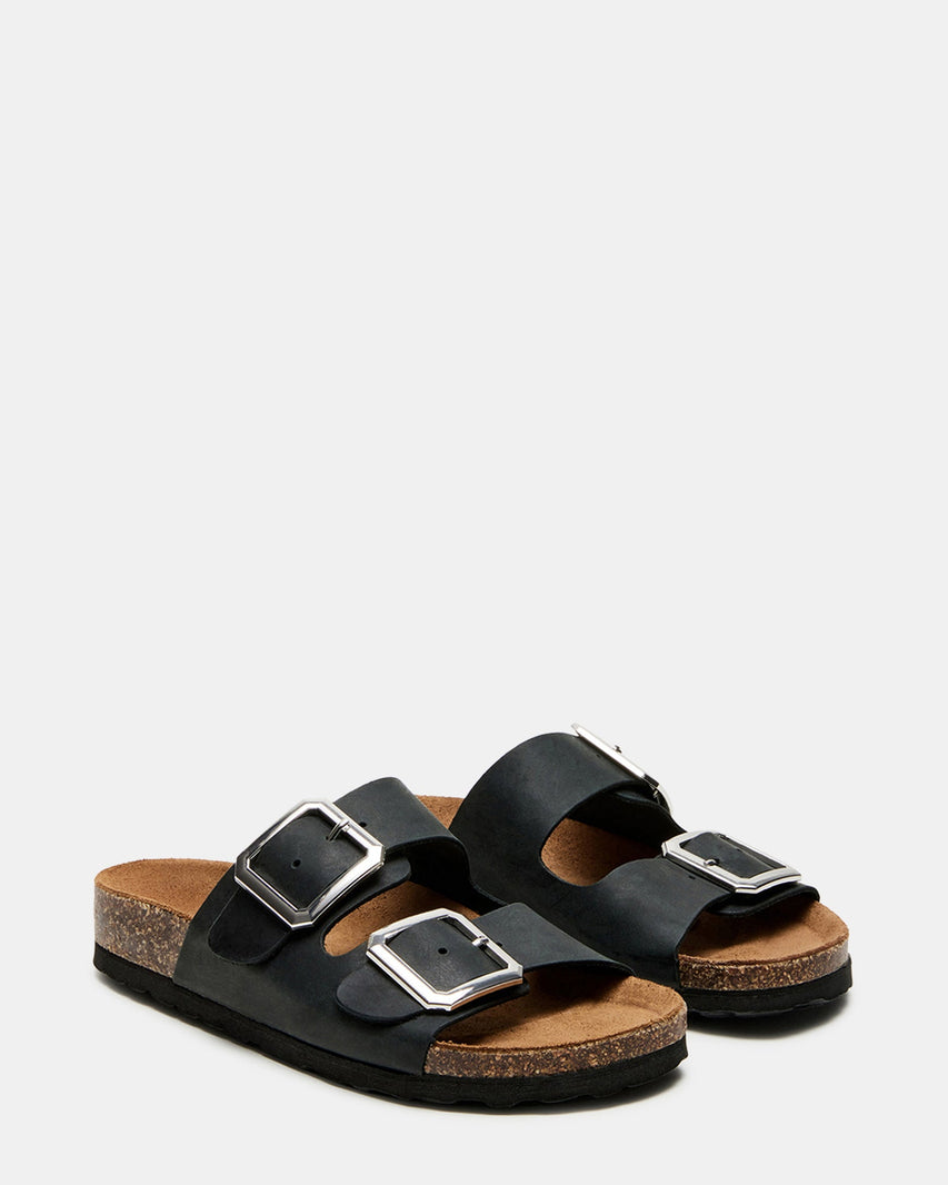 JESSEE BLACK LEATHER - Women's Shoes - Steve Madden Canada