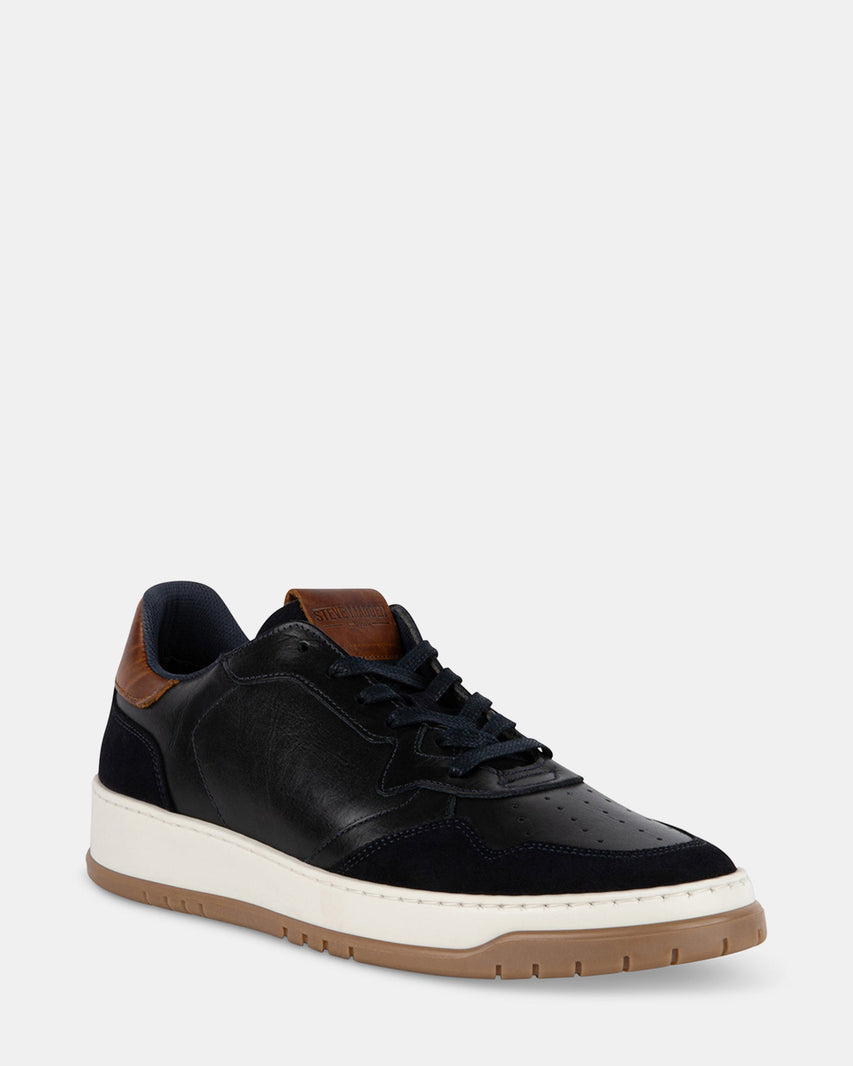 JETT NAVY LEATHER - Men's Shoes - Steve Madden Canada