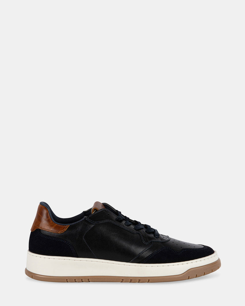 JETT NAVY LEATHER - Men's Shoes - Steve Madden Canada
