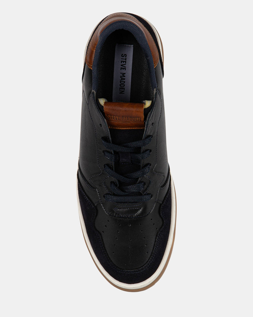 JETT NAVY LEATHER - Men's Shoes - Steve Madden Canada