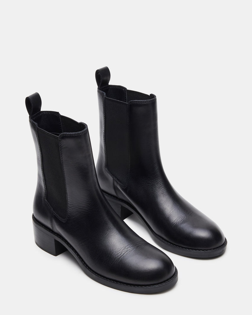 KAPLAN BLACK LEATHER - Women's Shoes - Steve Madden Canada
