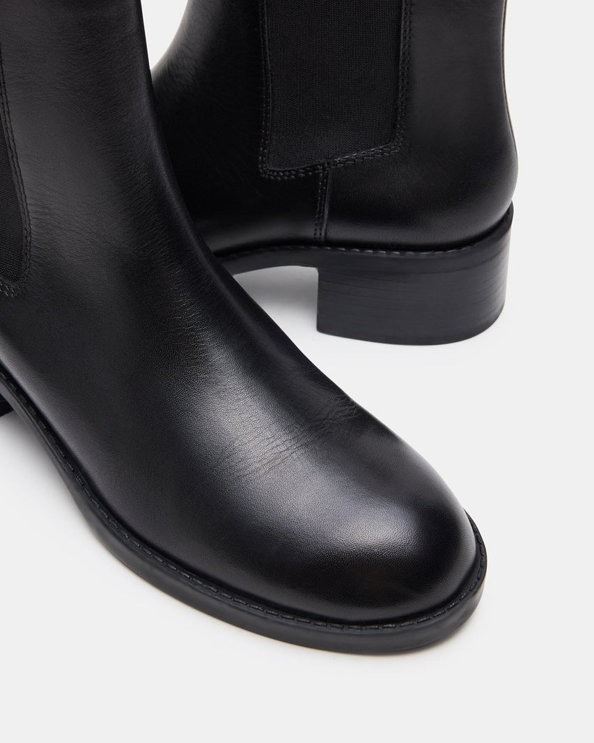 KAPLAN BLACK LEATHER - Women's Shoes - Steve Madden Canada