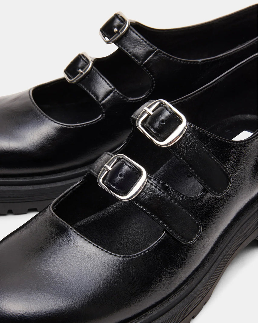 ALBA BLACK LEATHER - Women's Shoes - Steve Madden Canada