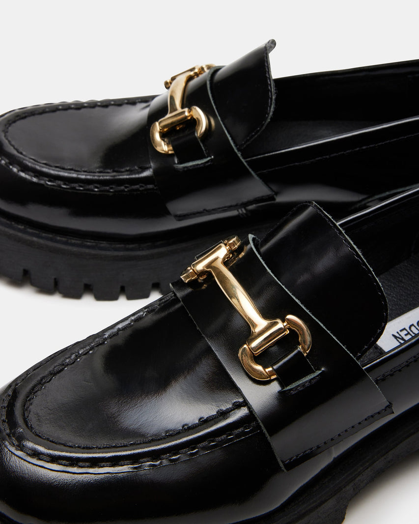 LANDO BLACK LEATHER - Women's Shoes - Steve Madden Canada