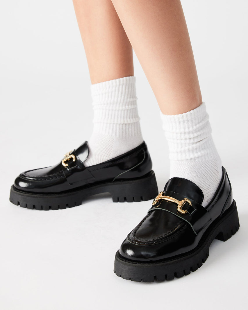 LANDO BLACK LEATHER - Women's Shoes - Steve Madden Canada